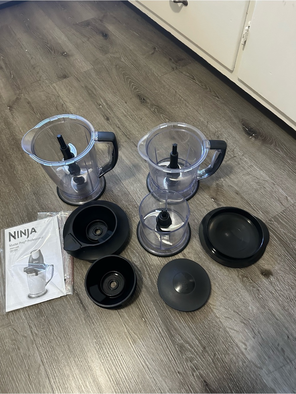 Ninja Clear Prep Bowls and Accessories with Black Handles